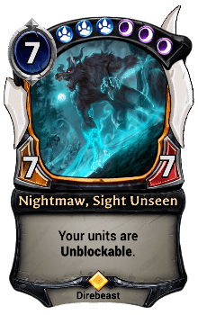 current Nightmaw, Sight Unseen