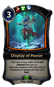 Display of Honor