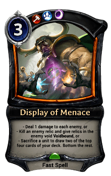 Display of Menace