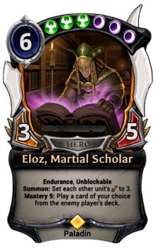 Eloz, Martial Scholar