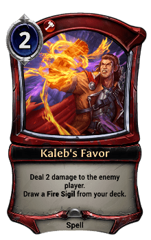 Kaleb's Favor card