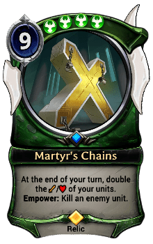 Martyr's Chains card