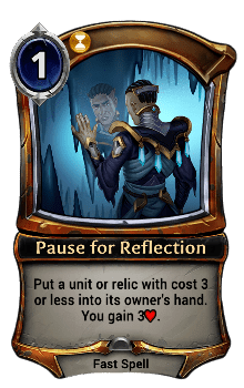 Pause for Reflection