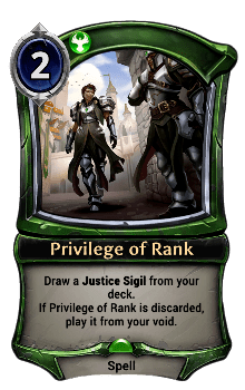 Privilege of Rank card