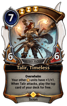 Talir, Timeless