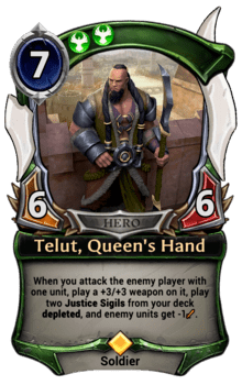 Telut, Queen's Hand card