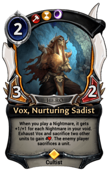 Vox, Nurturing Sadist